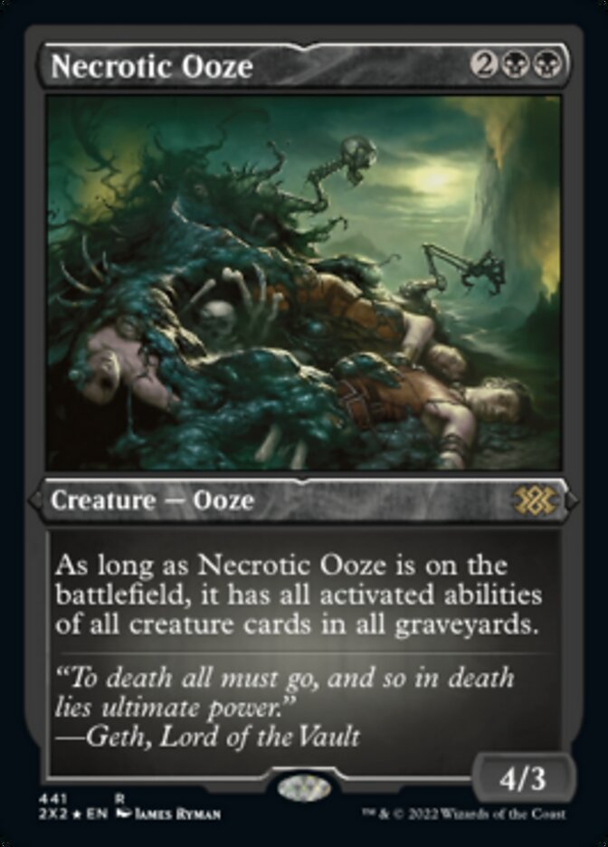 ooze mtg cards Necrotic Ooze (Foil Etched) [Double Masters 2022]