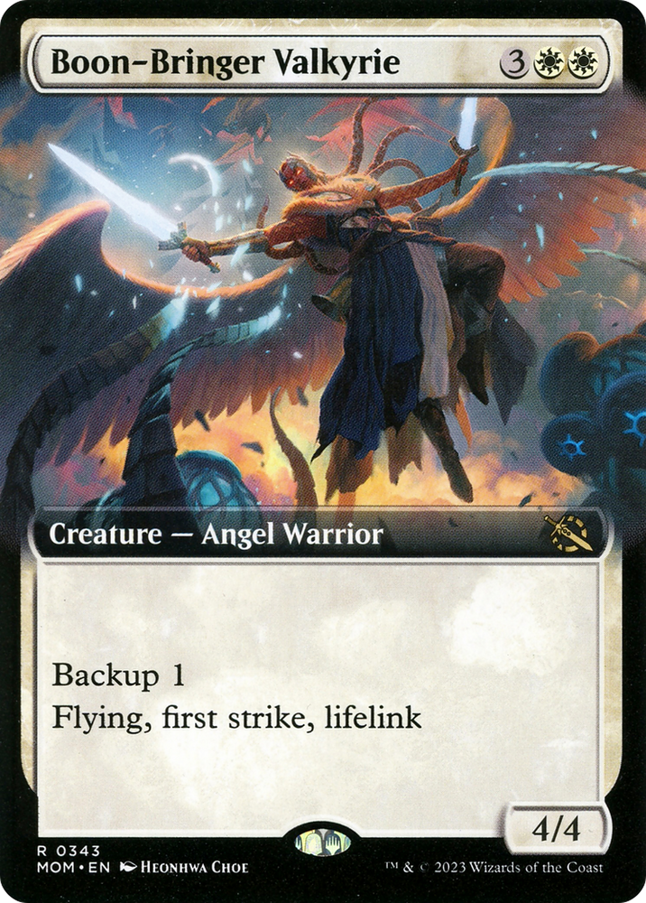 mtg bringer cards Boon-Bringer Valkyrie (Extended Art) [March of the Machine]
