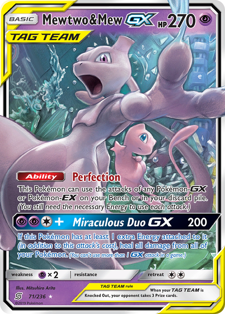 Mewtwo & Mew GX - Sun & Moon: Unified Minds - Pokemon