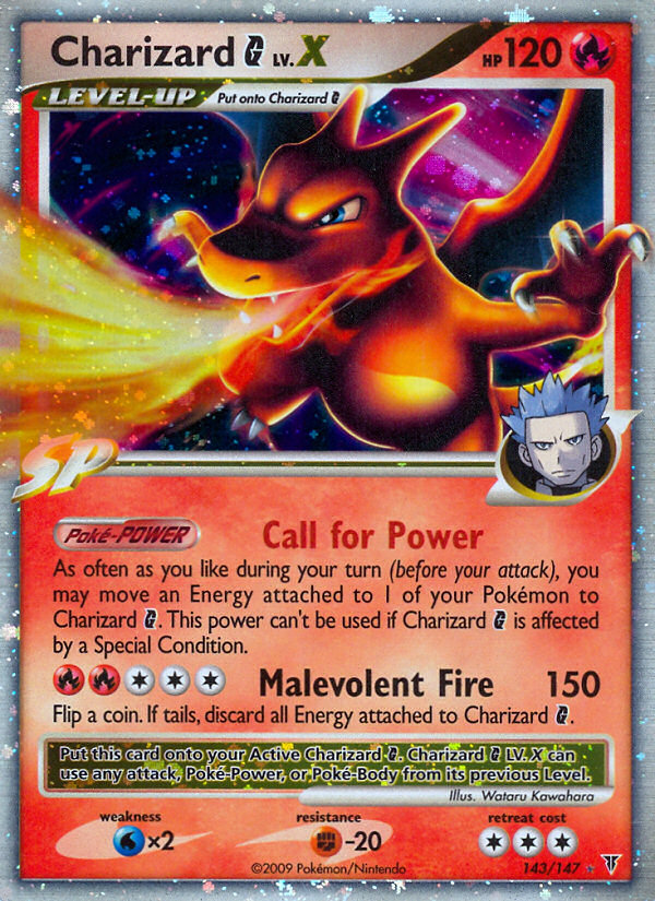 Pokemon Charizard G LV.X 143/147 Supreme Victors Platin